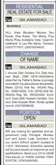 Newspaper clipping: Lady Principal & Teachers Jobs in Islamabad School System, Dawn, 16 Apr 2026