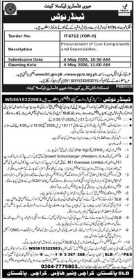 Newspaper clipping: SLB Scrap Material Sale Tender - Karachi, Nawa-i-Waqt, 16 Apr 2026