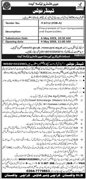 Newspaper clipping: SLB Scrap Material Sale Tender - Karachi, Nawa-i-Waqt, 16 Apr 2026