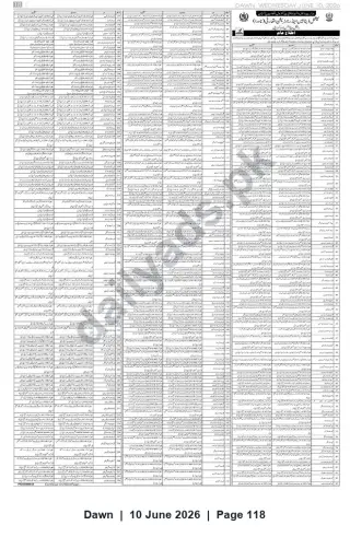 Newspaper clipping: Public Notices Compilation — Dawn (2026-06-10), Dawn, 10 Jun 2026