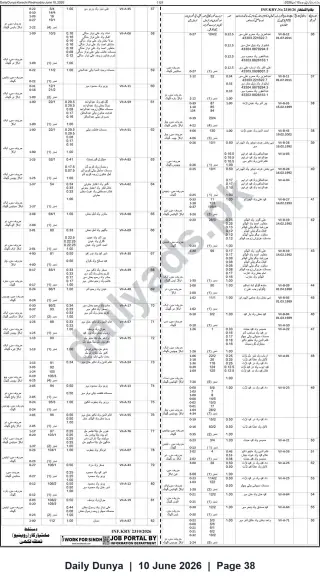 Newspaper clipping: Government of Sindh: Official Land/Property Record Publication (INF.KRY.2310/2026), Dunya, 10 Jun 2026