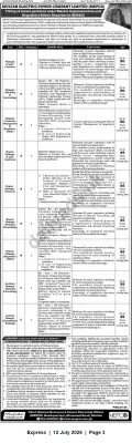 Newspaper clipping: MEPCO Careers — Market Implementation & Regulatory Affairs (MIRAD) Vacancies, Express, 12 Jul 2026