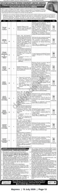 Newspaper clipping: MEPCO Careers: Multiple Managerial, Deputy & Assistant Manager Vacancies (Legal, Contracts, Planning, Finance, Regulatory), Express, 12 Jul 2026