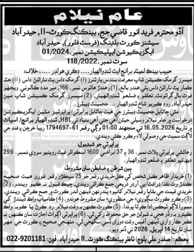 Banking Court Hyderabad Property Auction Notice – Tenders ad in Hyderabad from Daily Kawish, published 16 Apr 2026