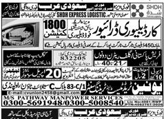 Car Delivery Driver Jobs in Saudi Arabia – Jobs ad in Rawalpindi from Express, published 16 Apr 2026